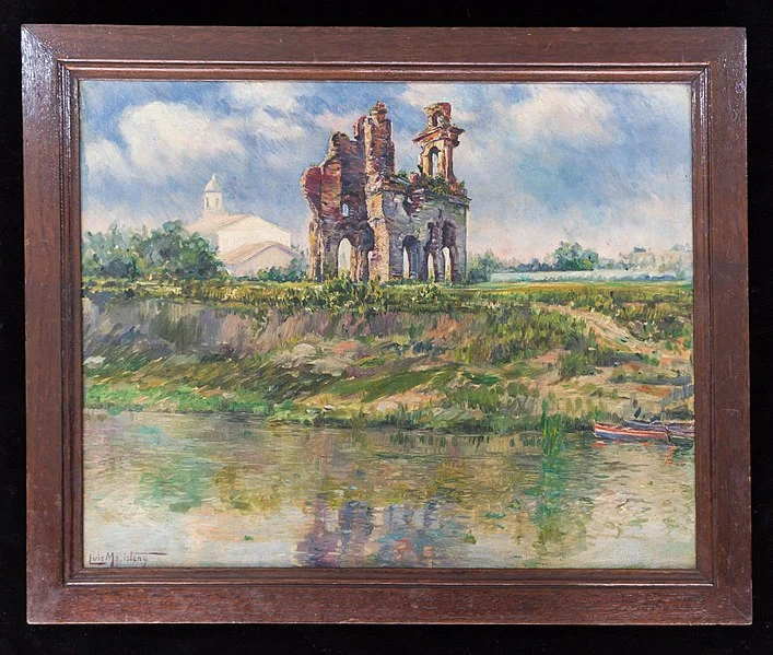 Ruínas do Solar da Marquesa de Santos em forma de quadro